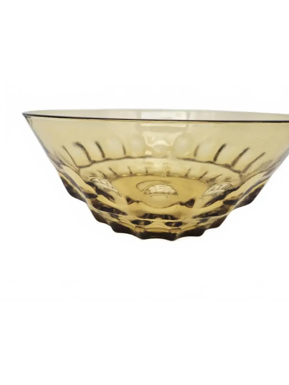 Hazel Atlas Amber Glass Reflection Thumbprint 10